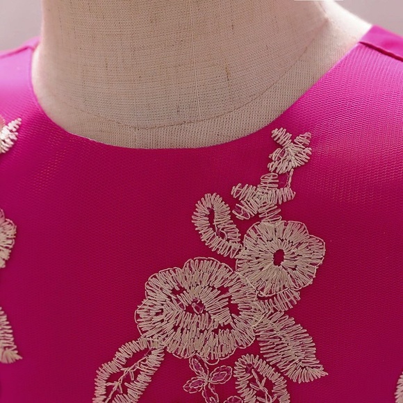 Luxury Lace Flower Wedding Birthday dream dress with headband 5008 - Picture 4 of 8